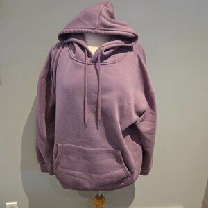 SHEIN Basics Oversized Fleece Hoodie | Size 1XL | Dusty Purple
